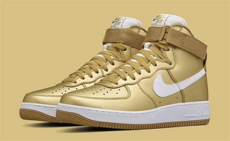 nike golden sneakers|metallic gold Nike shoes.